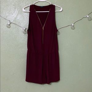 Burgundy short romper